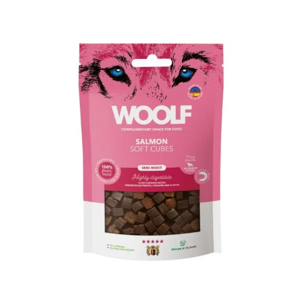 Woolf Soft Cubes Salmon 100g