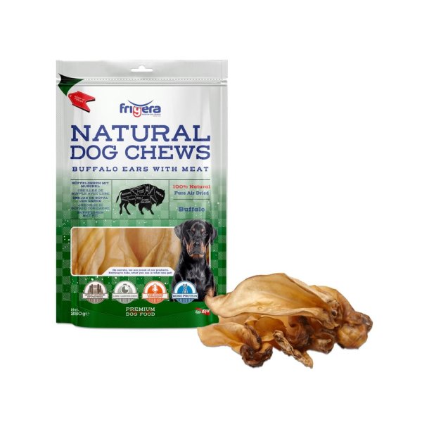Natural Dog Chews B�ffel�rer m. k�d