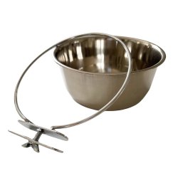 Hundesk�l med sk�lholder i rustfrit st�l 1 L