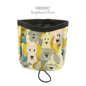 Firedog Quick belnningstaske nylon med hunde gul