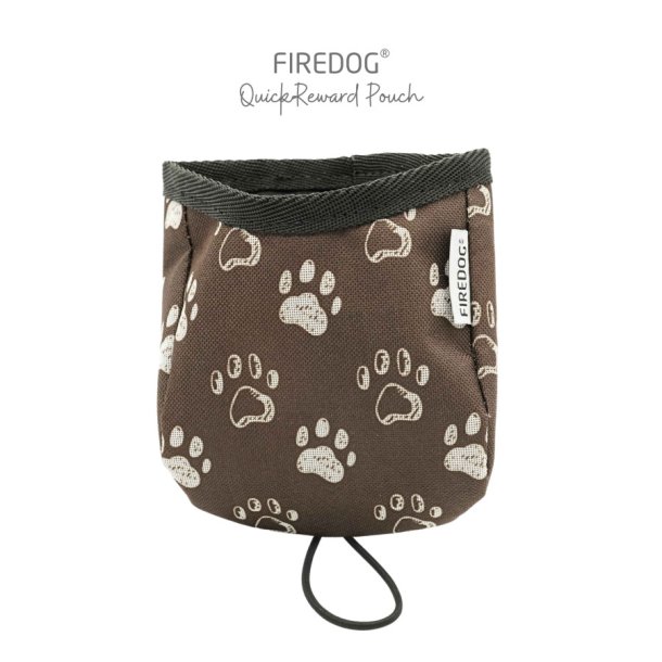 Firedog Quick belnningstaske nylon med poter brun