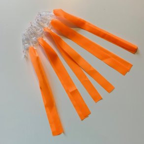 Markeringsbnd med klemme 5 stk. neonorange