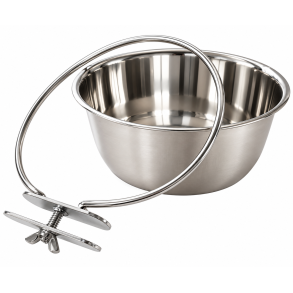 Hundesk�l med sk�lholder i rustfrit st�l 1 L