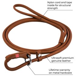 Retrieverline Waudog Soft rundsyet l�der 135 cm - 6 mm Brun