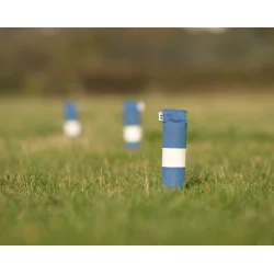 Dummy linie/dirigeringsdummy bl�/hvid/bl� med selvopret