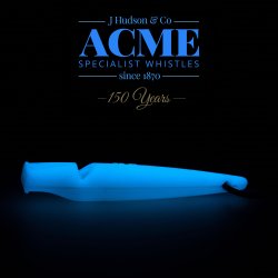 Acme Glow in the dark hundefljte uden kugle + gratis snor