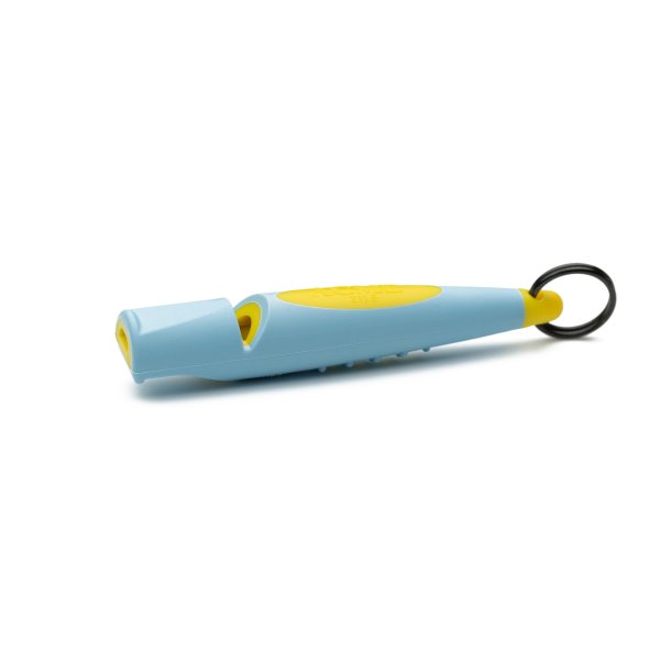 Acme Alpha Baby Blue/Gul hundefljte uden kugle + gratis snor