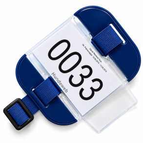 Armbind  til nummerskilt Bl� med refleks