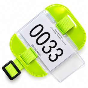 Armbind  til nummerskilt Gul med refleks