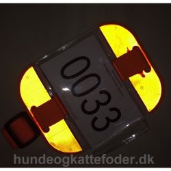 Armbind  til nummerskilt Orange med refleks