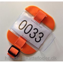 Armbind  til nummerskilt Orange med refleks
