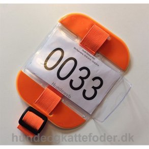 Armbind  til nummerskilt Orange med refleks