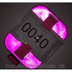 Armbind  til nummerskilt Pink med refleks