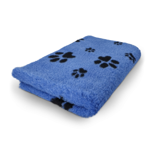 Vetbed coboltbl med sorte poter 150 x 100