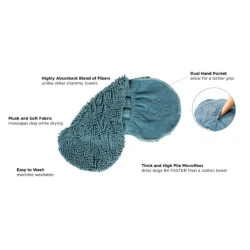 Super hndklde Dirty Dog Shammy Towel bl