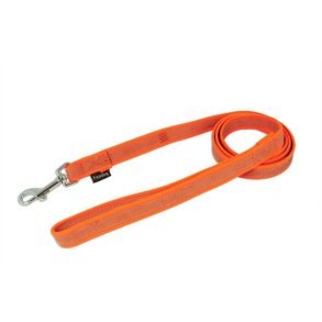 Firedog line med gummigreb med hndtag 1,2 m - neon orange