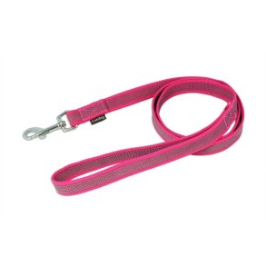 Firedog line med gummigreb med hndtag 1,2 m - pink