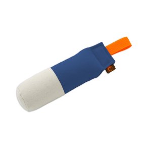 Firedog Soft dummy bl�/hvid med kort kastestrop small