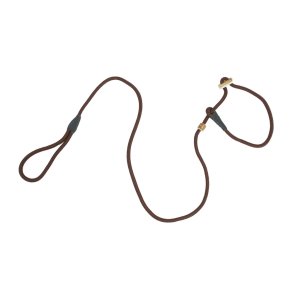 Firedog Retrieverline med dobbelt stop 8 mm - Brun 130