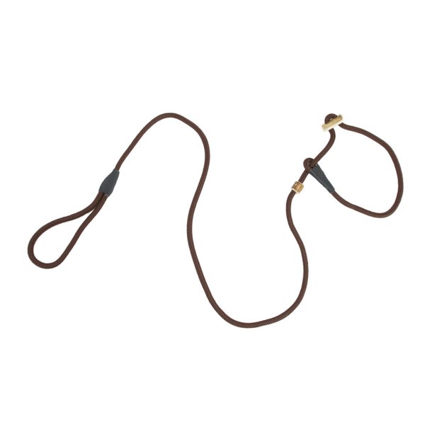 Firedog Retrieverline med dobbelt stop 8 mm - Brun 130
