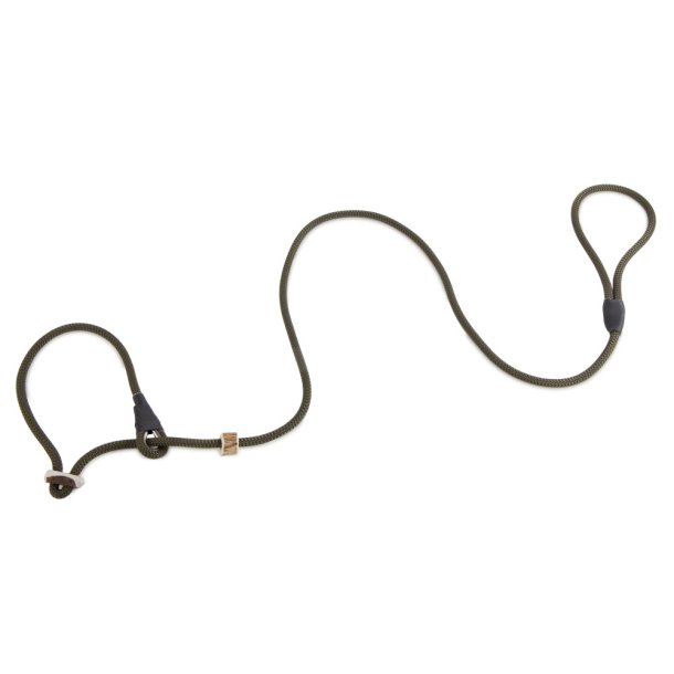 Firedog Retrieverline med dobbelt stop 8 mm - Khaki 130