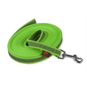 Firedog sporline med gummigreb 10 m - neon grn