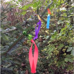 Markeringsbnd med klemme 5 stk. gul