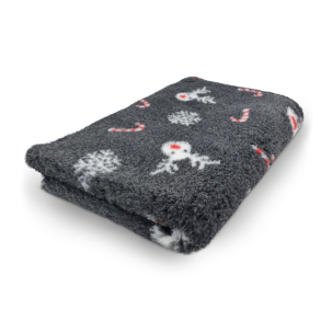 Vetbed JUL koksgr med rensdyr 150 x 100