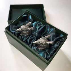 Shotglas 2 stk. med fasan