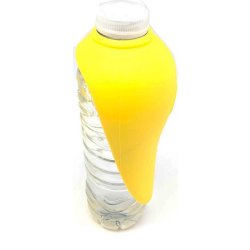 Gummiskl til vandflaske gul