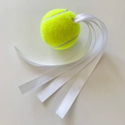 Tennisbold med streamer 1 stk