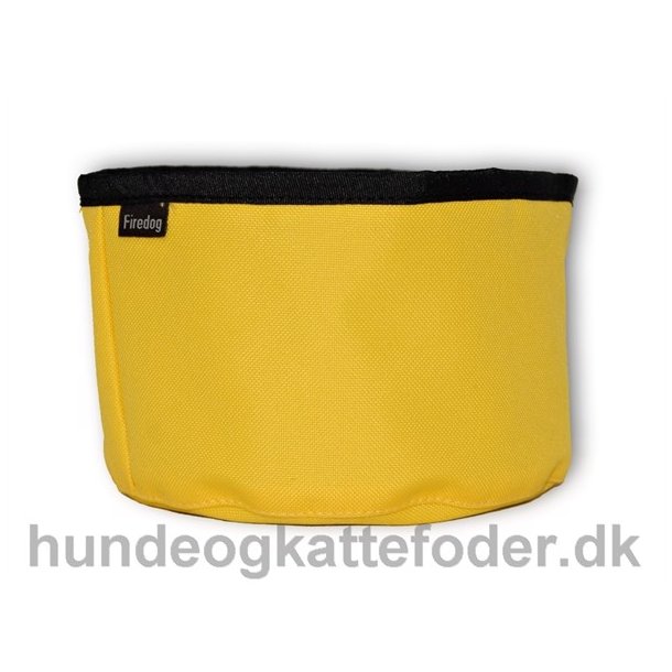 Firedog Transportabel vandskål gul