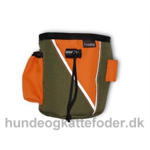 Taske til godbidder Firedog khaki/orange small