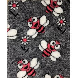 Vetbed Koksgr� med r�de bier 150 x 100