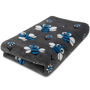 Vetbed Koksgr� med bl� bier 150 x 100