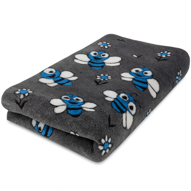 Vetbed Koksgr� med bl� bier 150 x 100