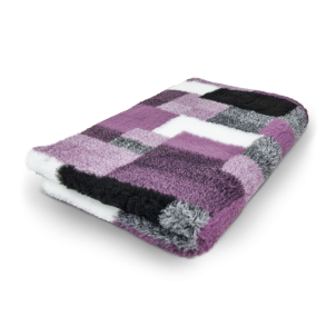 Vetbed Patchwork  lilla-sort-gr-hvid 150 x 100