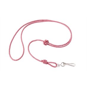 Fljtesnor i flettet lder pink