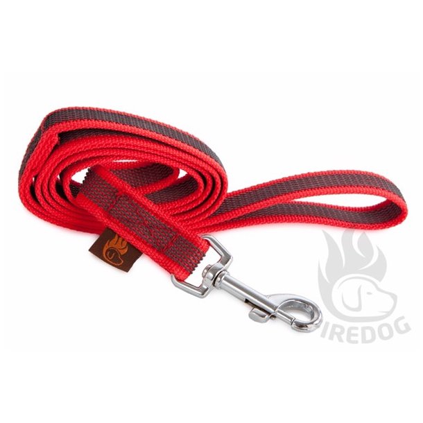 Firedog line med gummigreb med håndtag 1,2 m - rød