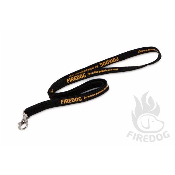 Fløjtesnor sort med Firedog logo