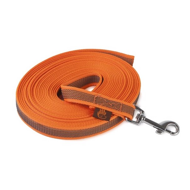 Firedog sporline med gummigreb 5 m - Orange
