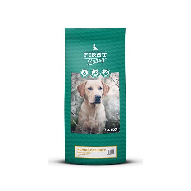 effektivitet ale Afsky 🐶🌈 First Buddy Senior Light: Glutenfri & GMO-fri Hundefoder til Ældre  Hunde 🌾