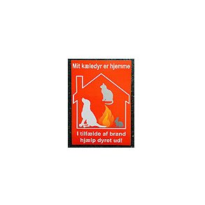 Mit kæledyr er hjemme - klistermærke