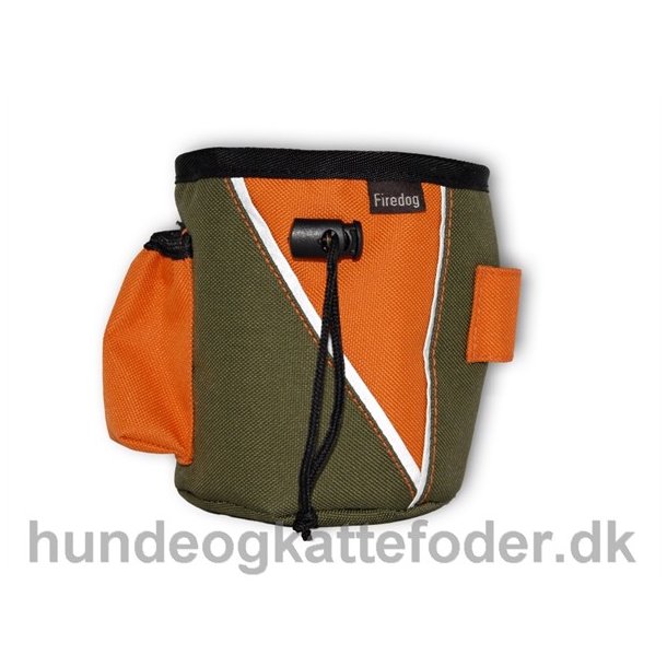 Taske til godbidder Firedog khaki/orange small