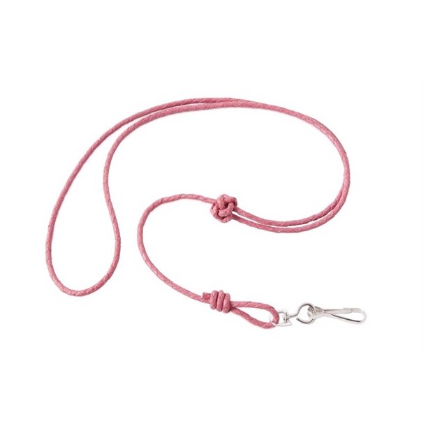 Fljtesnor i flettet lder pink